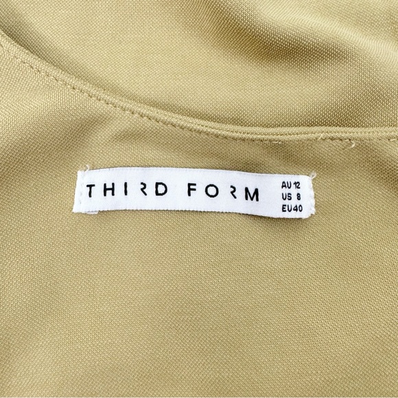 Third Form One Shoulder Maxi Dress Khaki Size US 8 - Picture 13 of 14